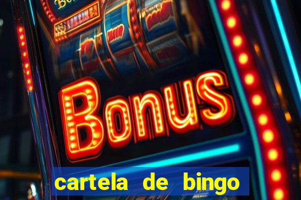 cartela de bingo pra imprimir